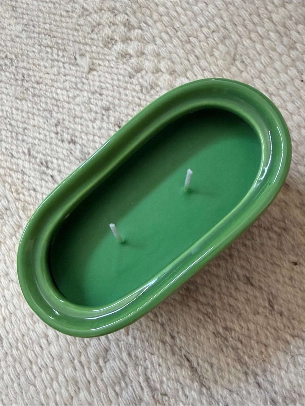 Cute 2 Wick Lucie Pistachio Gourmand Dachshund Ceramic Candle from Anthropologi